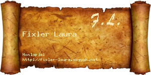 Fixler Laura névjegykártya